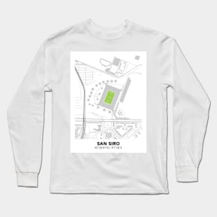 San Siro Map Design Long Sleeve T-Shirt